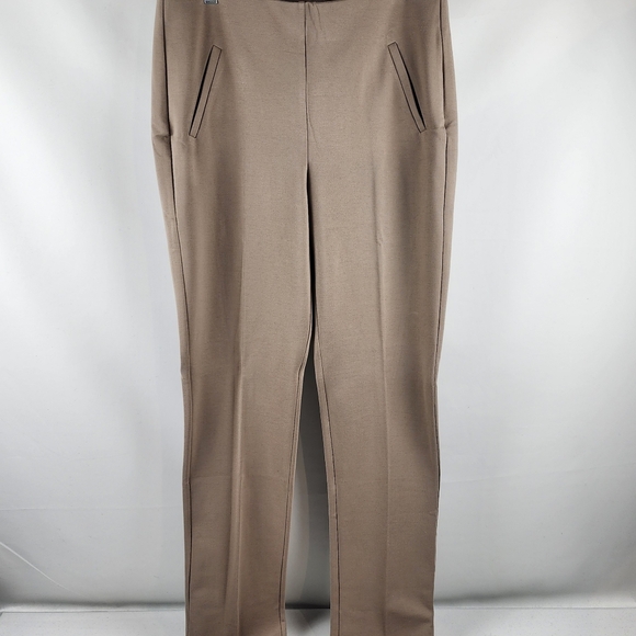 Chicos Pants Women 10T So Slimming 360 Juliet Full Length Mountain Stone Tan NWT - Picture 2 of 13